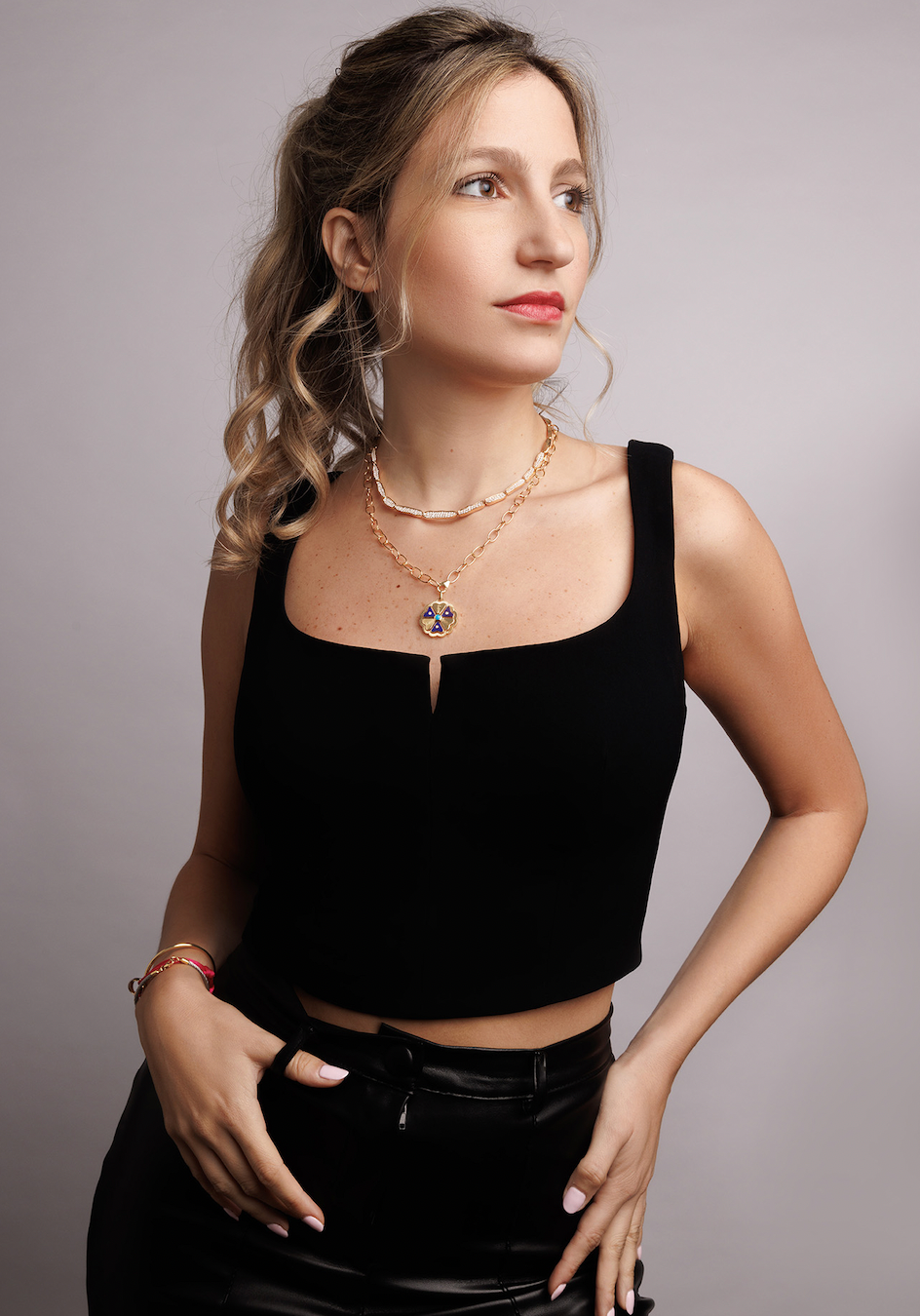 J by boghossian, gold, necklace, white diamond, lapis lazuli, turquoise
