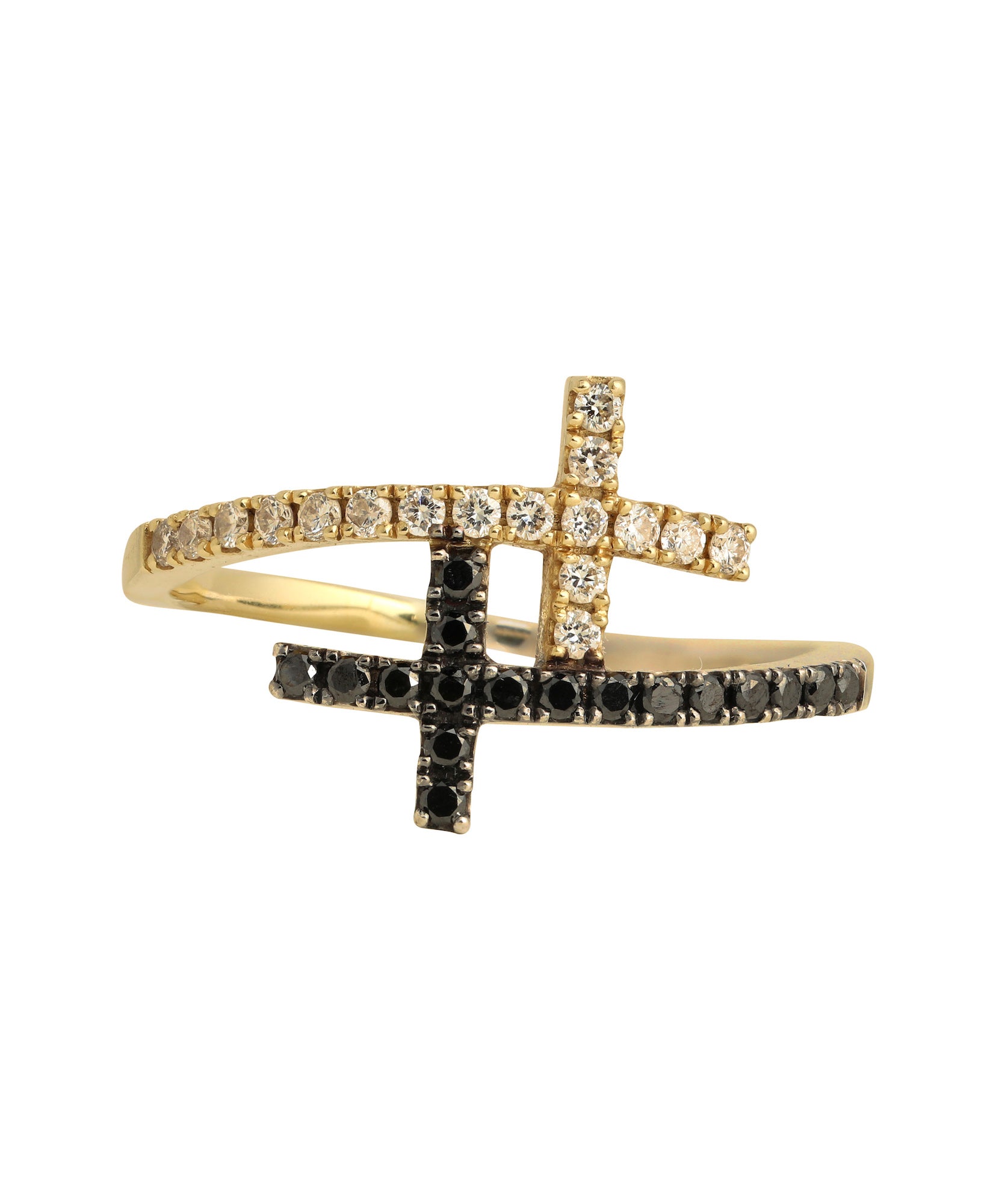 J by boghossian, white diamond, gold, ring, black diamond, cross