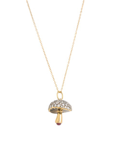  J by boghossian, white diamonds, gold, necklace, fungi, black enamel, brown diamond