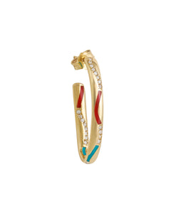  J by boghossian, white diamonds, gold, earrings, hoop