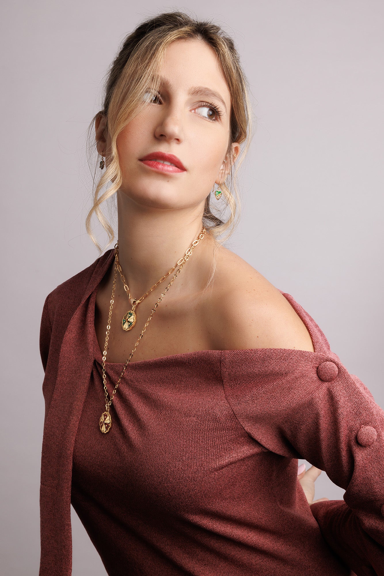 J by boghossian, gold, necklace, white diamond, malachite, citrine