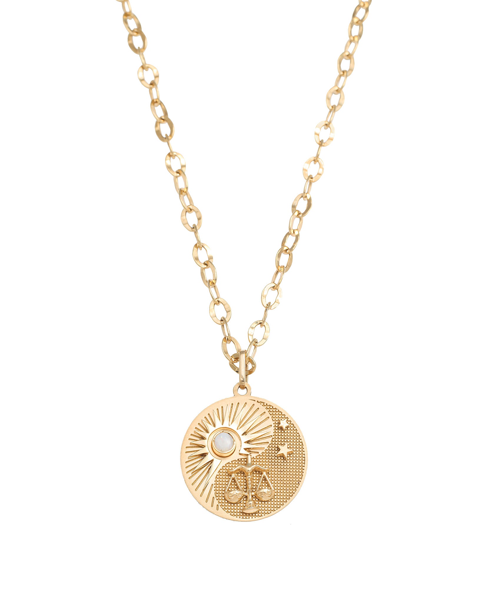 J by boghossian, gold, pendant, horoscope, libra, opal stone