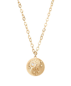 J by boghossian, gold, pendant, horoscope, libra, opal stone