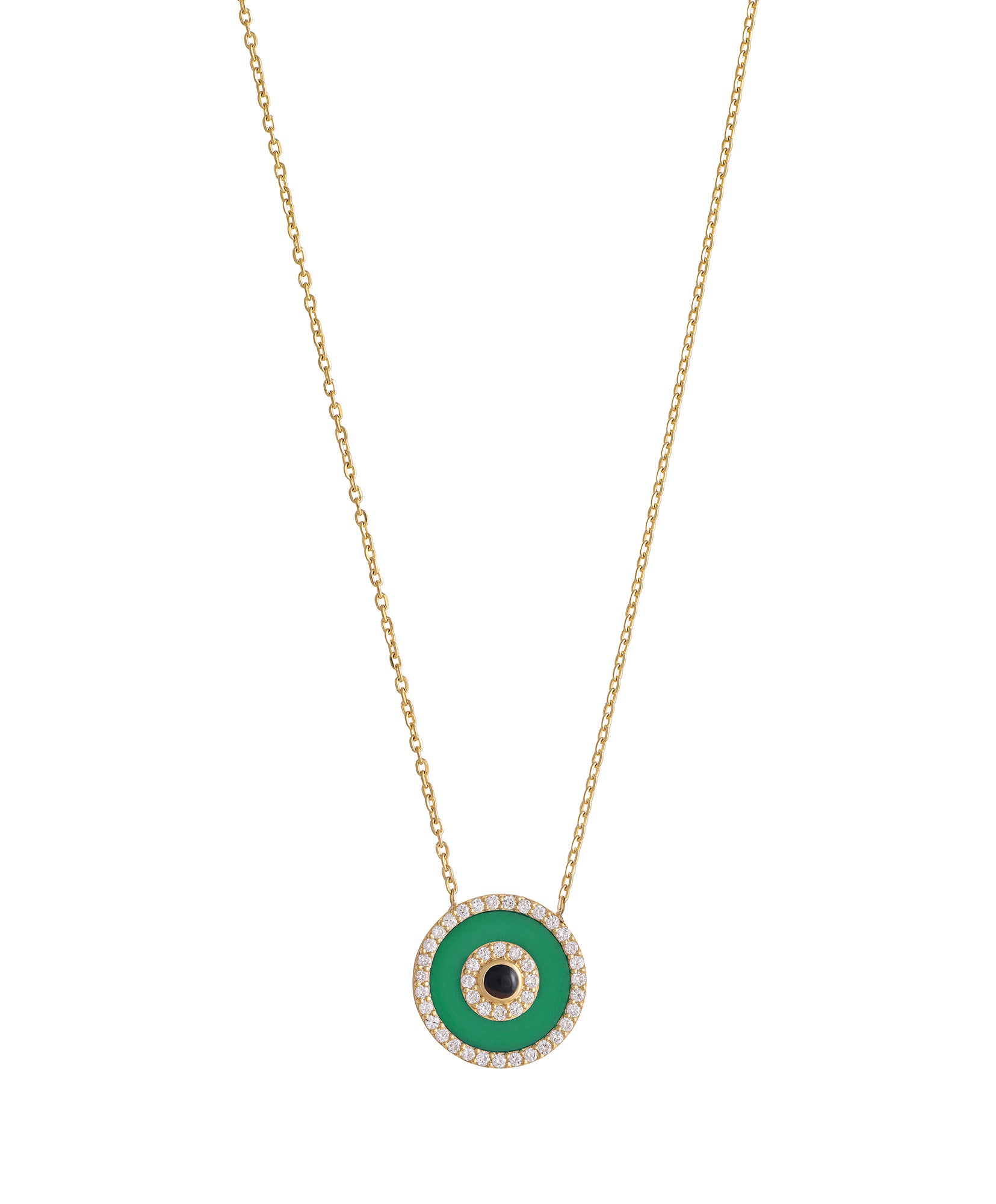  J by Boghossian, necklace, white diamond, gold, evil eye, malachite