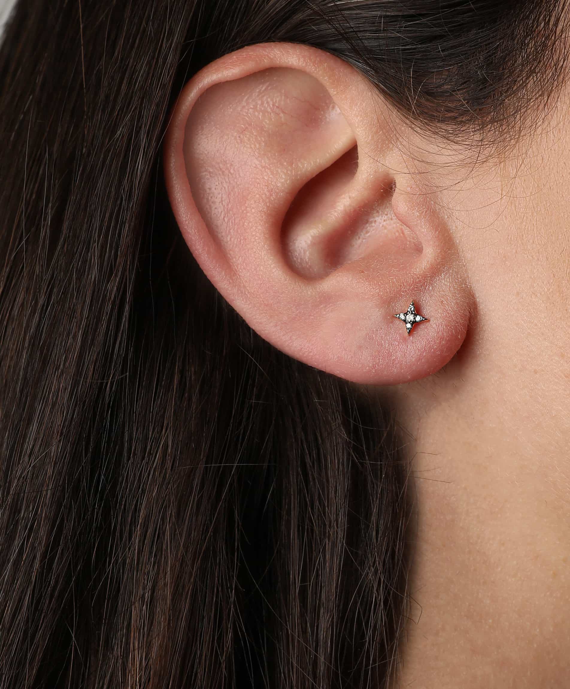 J by boghossian, gold, earrings, x, stud, brown diamonds