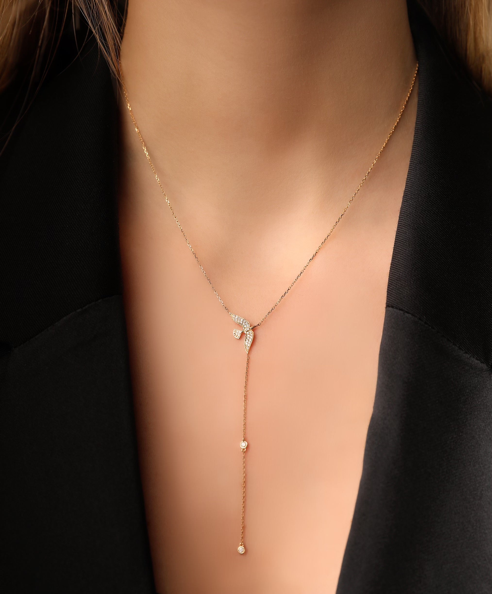 J by boghossian, white diamonds, gold, necklace, bird
