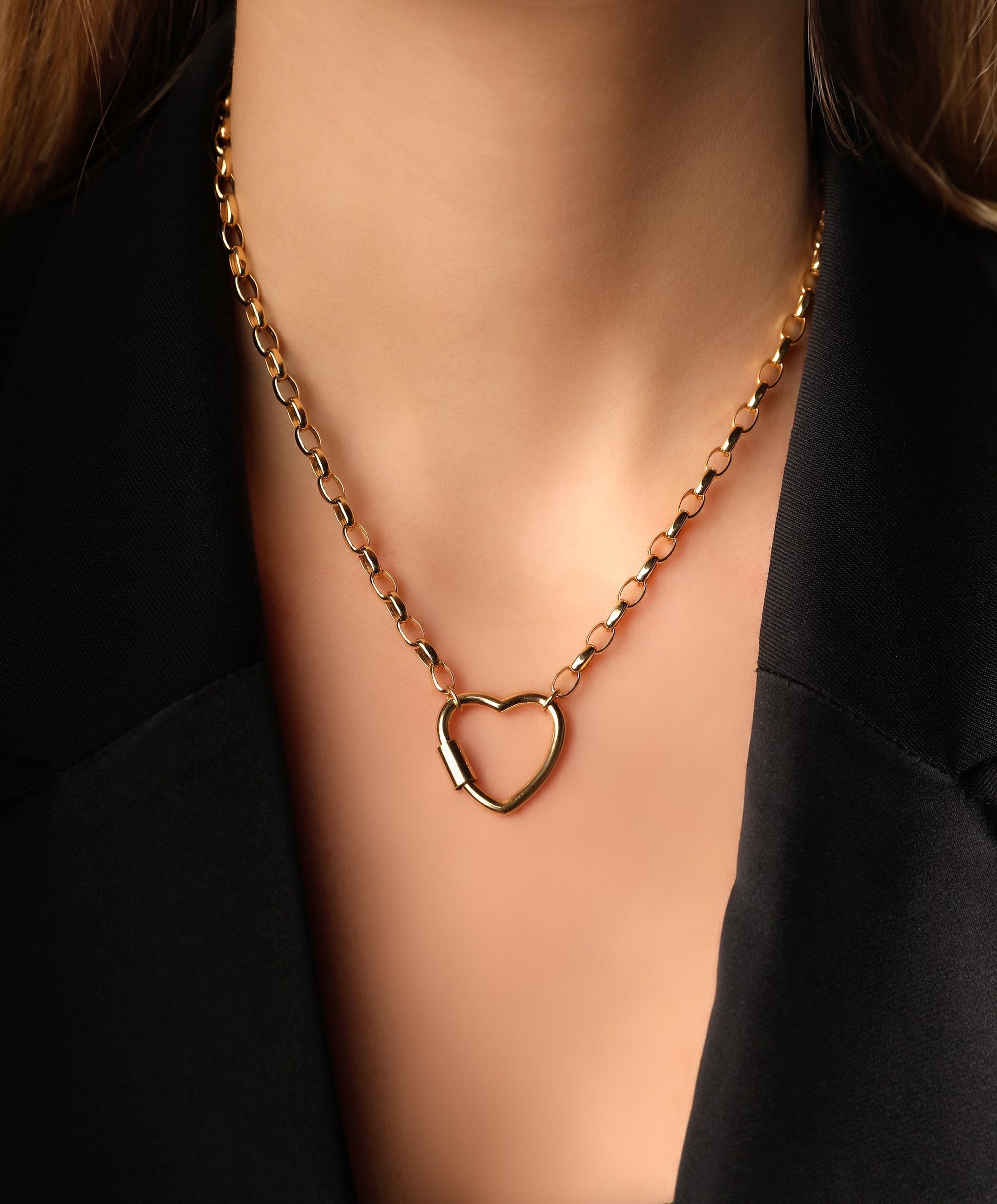 J by boghossian, white diamond, gold, charm, necklace, heart, lock