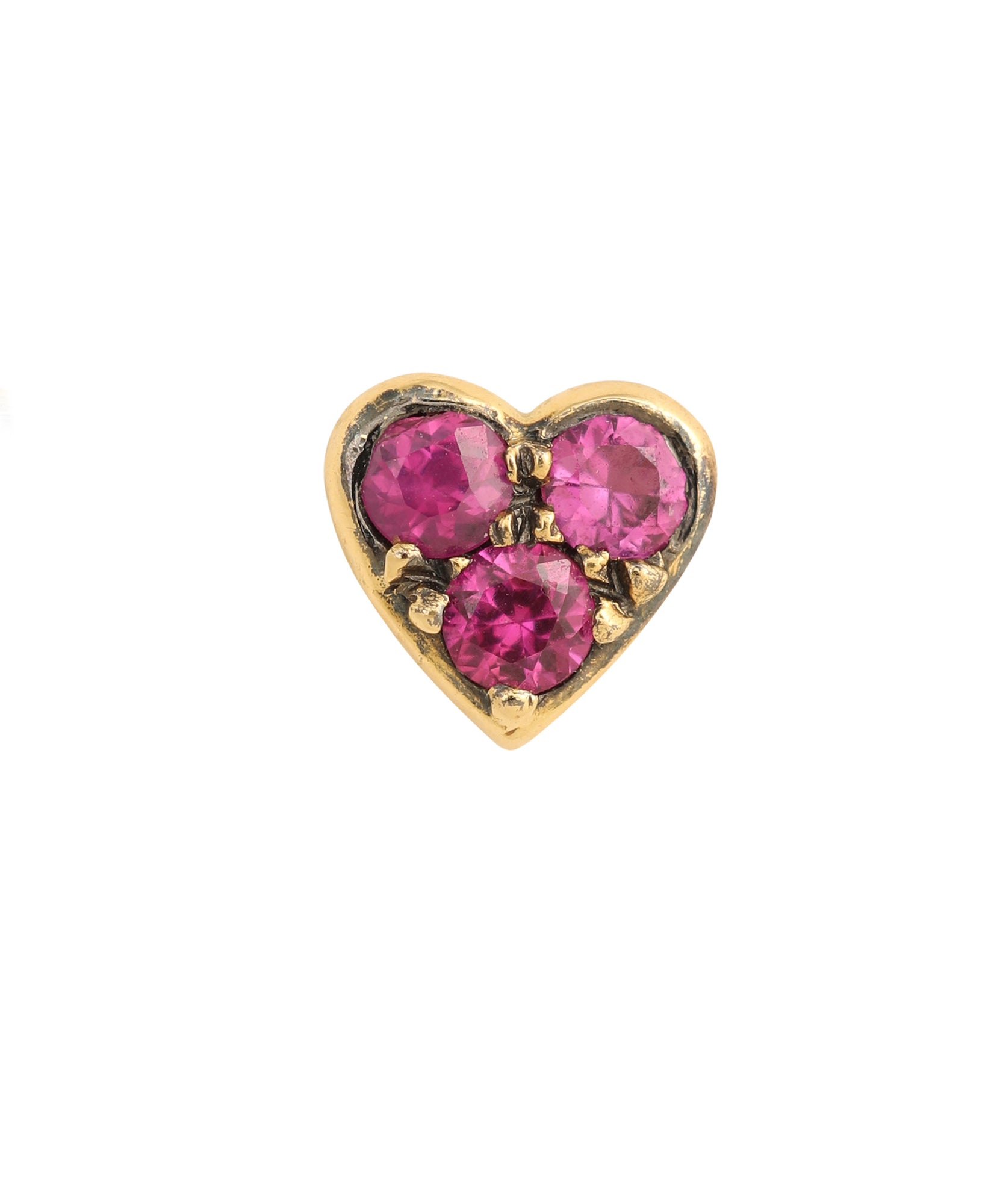 J by boghossian, white diamonds, gold, earrings, heart, ruby