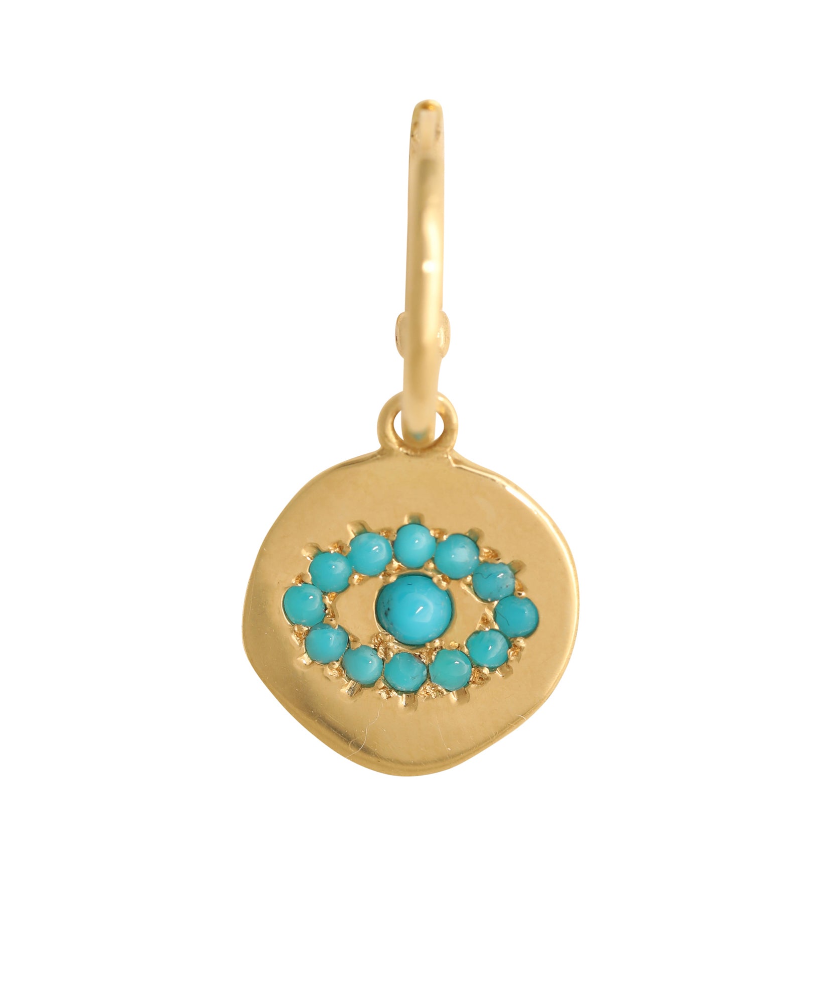 J by boghossian, gold, earring, hoop, eye, turquoise