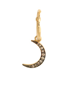 J by boghossian, white diamonds, gold, earrings, hoop, luna, moon, brown diamonds