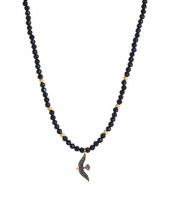 J by boghossian, white diamond, gold, chocker, bird, lapis lazuli stone, sapphire