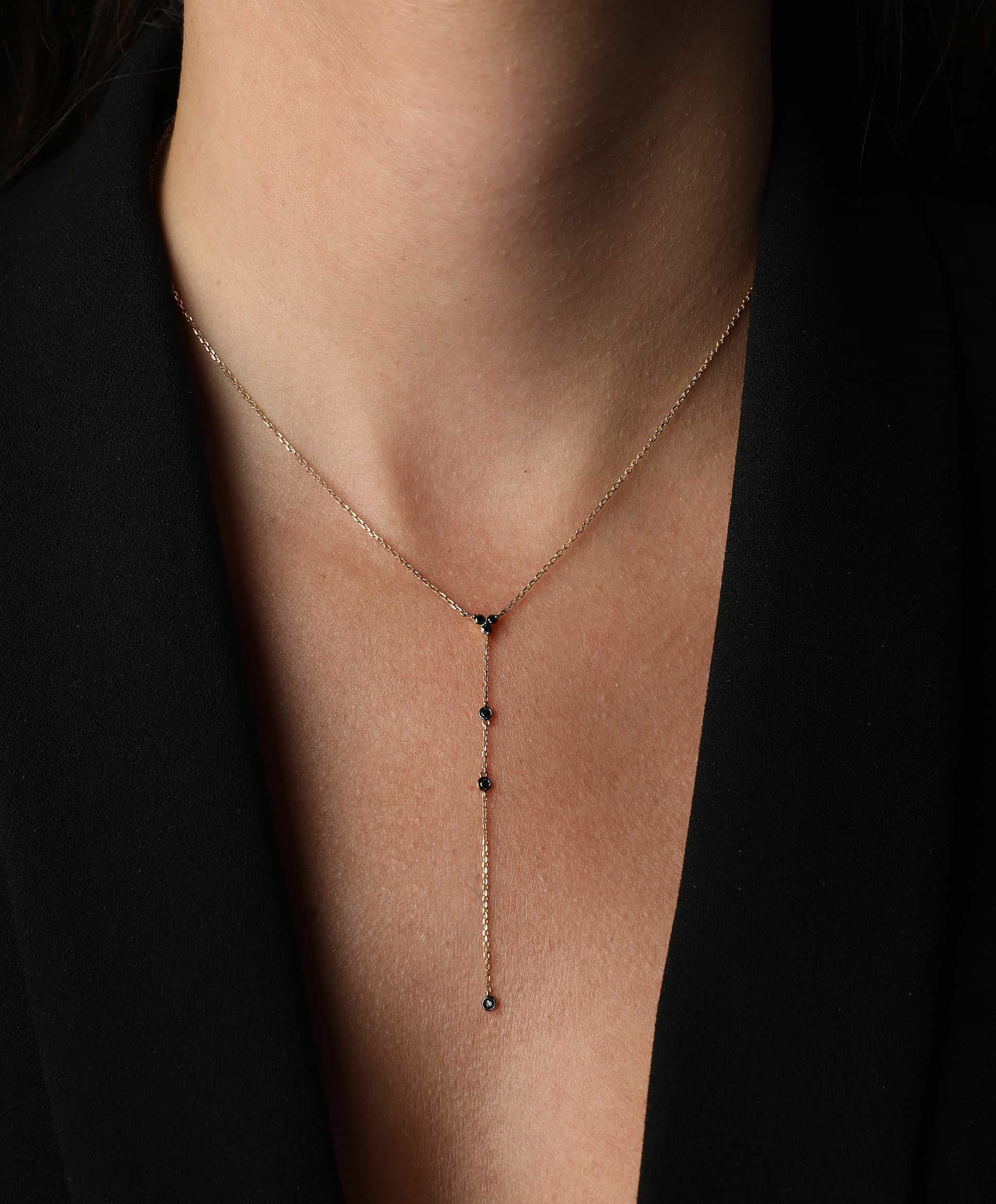 J by boghossian, gold, necklace, black diamond, long