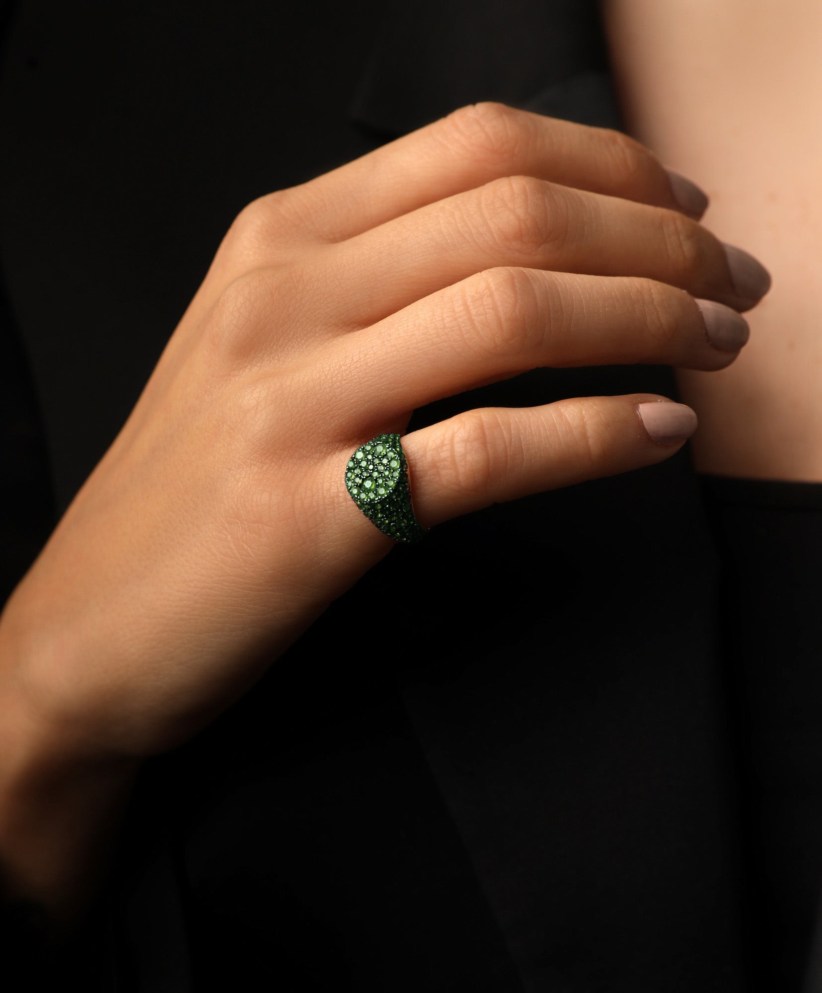 J by boghossian, ring, gold, tsavorite
