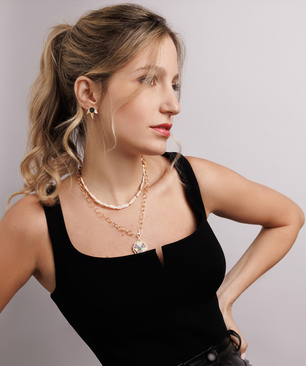 J by boghossian, gold, necklace, white diamond, lapis lazuli, turquoise