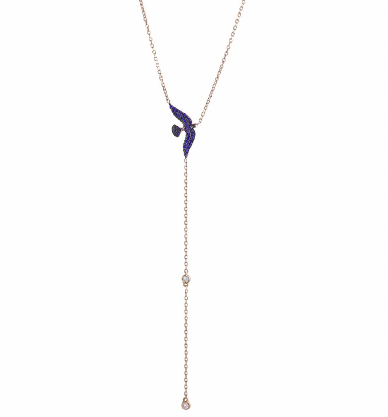 J by boghossian, gold, necklace, bird, sapphire