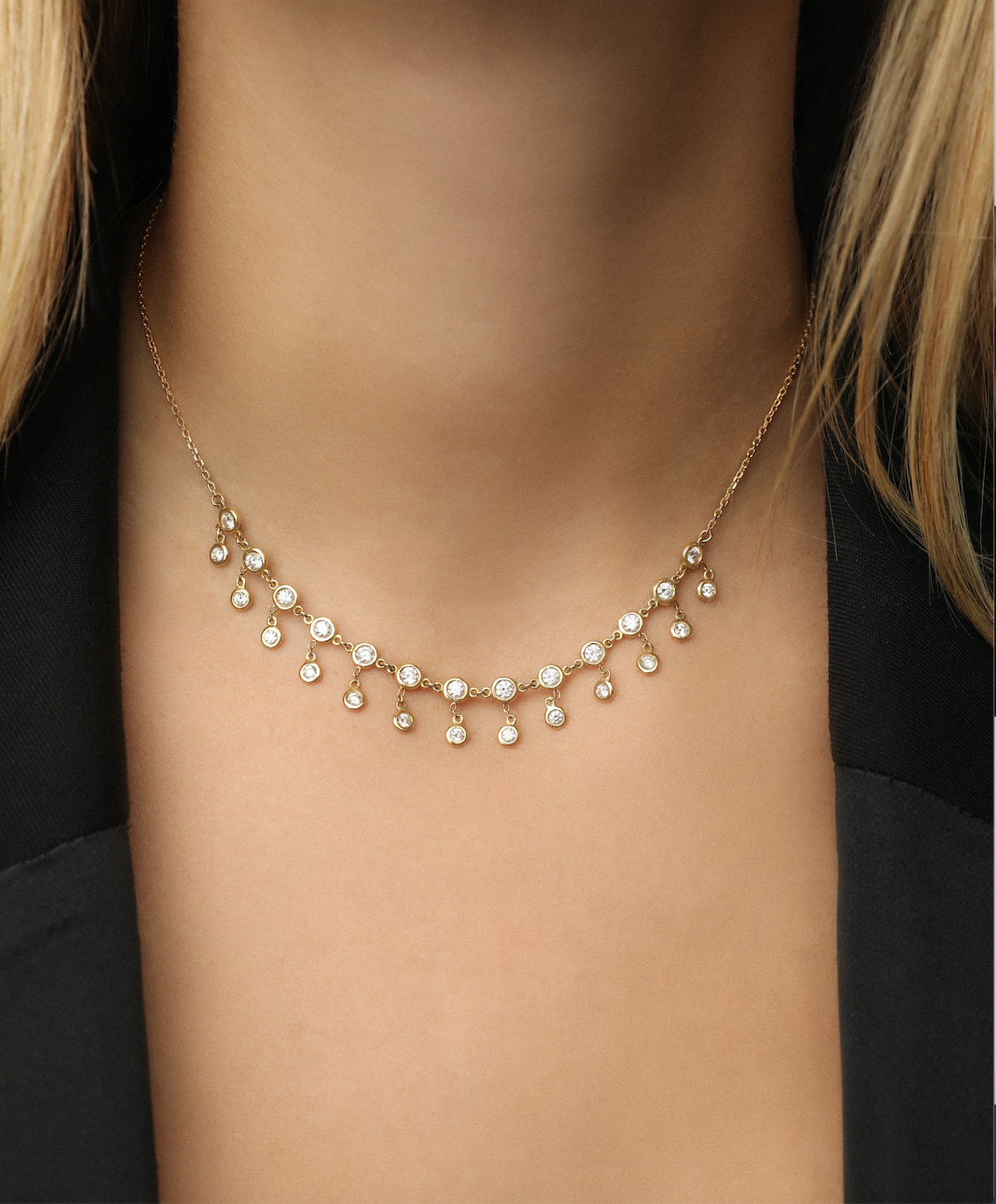 J by boghossian, white diamond, gold, necklace