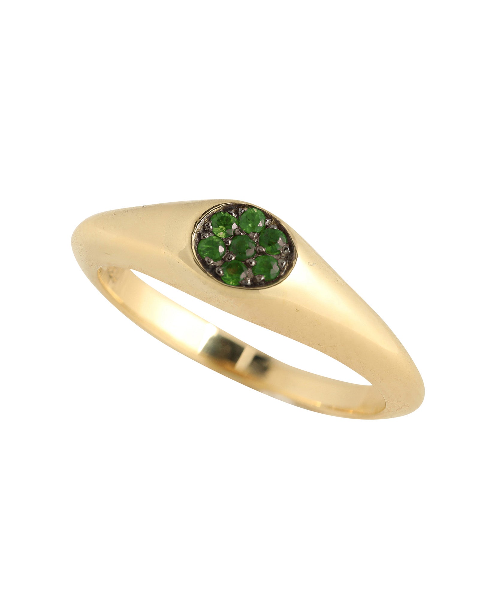 J by boghossian, tsavorite, gold, ring, pinky 